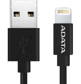 ADATA Sync & Charge Lightning kábel - USB A 2.0, 100 cm, plast, čierna