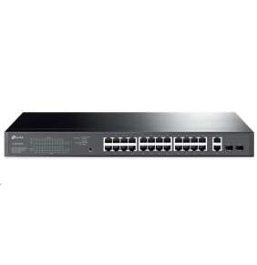 TP-LINK "28-Port Gigabit Easy Smart Switch with 24-Port PoE+PORT: 24× Gigabit PoE+ Ports, 2× Gigabit Non-PoE Ports, 2× 
