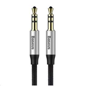 Baseus Yiven audio kabel M30 3.5mm jack/3.5mm jack M/M 0.5m Stříbrná/Černá