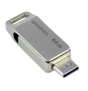 64 GB .    DUAL USB 3.2 a USB-C kľúč . ODA3 Silver
