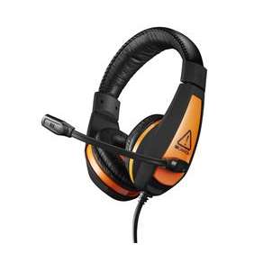 Canyon CND-SGHS1A Star Rider, herný headset pre začínajúcich hráčov, 3.5mm jack, oranžovo čierny