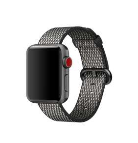 Apple Watch 42mm Black Check Woven Nylon