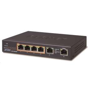 Planet GSD-604HP PoE switch 1Gbps, 6xTP, 4xPoE 802.3at/af 30W/55W, fanless