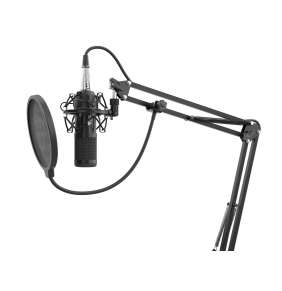 Streamovací mikrofon Genesis Radium 300,XLR, kardioidní polarizace, ohybné rameno, pop-filter