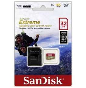 SanDisk Extreme 32GB microSDHC / CL10 / A1 / UHS-I V30 / 100mb/s / vč. adaptéru