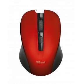 TRUST Mouse Mydo Silent Click Wireless Mouse - červená