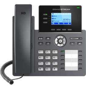 Grandstream GRP2604 SIP telefon, 2,48" LCD podsv. displej, 6 SIP účty,10BLF tl., 2x1Gbit porty