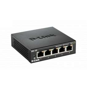 D-Link DGS-105GL/E 5-Port Gigabit Ethernet Metal Housing Unmanaged Light Switch without IGMP- 5-Port 10/100/1000 Mbps