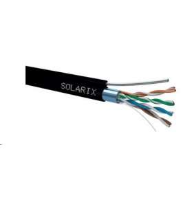 Solarix Kabel FTP PE drát c5e  venkovní, samonosný, 305m