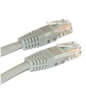 Patch kabel Cat5E, UTP, křížený - 3m, šedý