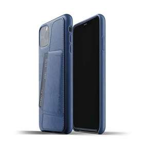Mujjo kryt Full Leather Wallet Case pre iPhone 11 Pro Max - Monaco Blue