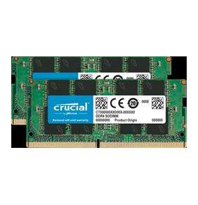 8GB Kit (4GBx2) DDR4 2400MHz (PC4-19200) CL19 SR x8 Crucial Unbuffered SODIMM 260pin