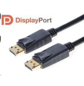 PREMIUMCORD DisplayPort 1.2 pripojovacie káble M/M, pozlátené konektory, 1 m