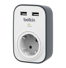 Belkin přepěťová ochrana BSV103 - 1 zásuvka, 2xUSB/2.4A