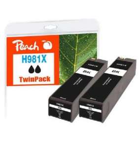 PEACH kompatibilní cartridge HP No. 981X, černá, Twin-Pack