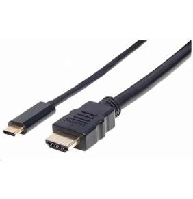 Manhattan kábel USB-C na HDMI, 2 m, čierny