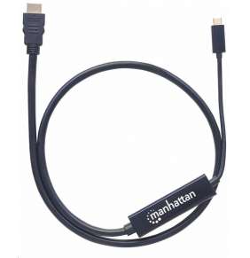 Manhattan kábel USB-C na HDMI, 1 m, čierny