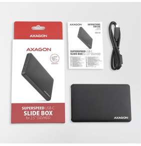 AXAGON EE25-SLC USB-C 3.2 Gen1 - SATA 6G 2.5" SLIDE box BLACK