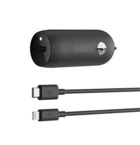 Belkin 20W PD USB-C Car Charger + 1,2m USB-C to lightning kábel  - Black