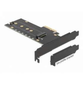 Delock PCI Express x4 Karta na 1 x interní NVMe M.2 Key M s chladičem a RGB LED osvětlením - Low Profile
