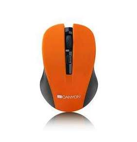 Canyon MW-1, Wireless optická myš USB, 800/1000/1200 dpi, oranžovo-čierna