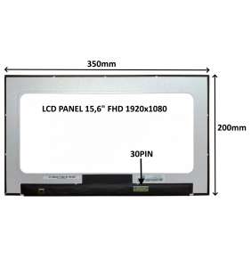 LCD PANEL 15,6" FHD 1920x1080 30PIN MATNÝ / BEZ ÚCHYTŮ