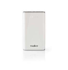 Nedis UPBK15000WT - Powerbanka | 15000 mAh | 2 výstupy USB-A 3.1 A | Vstup Micro USB | Bílá barva