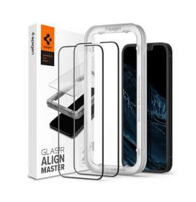Spigen ochranné sklo Glas.tR AlignMaster 2 ks pre iPhone 13 mini - Black Frame
