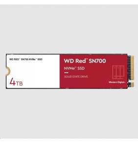 WD RED SSD NVMe 4TB PCIe SN700, Geb3 8GB/s, (R:3400/W:3100 MB/s) TBW 5100