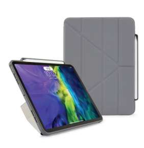 Pipetto puzdro Origami Pencil Case pre iPad Air 10.9" 2020/2022 - Dark Grey