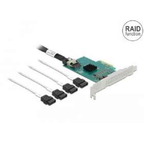 Delock Karta PCI Express na 4 x SATA 6 Gb/s RAID a HyperDuo - Low Profile