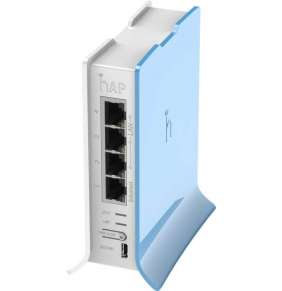 MIKROTIK RouterBOARD hAP lite (tower)  941-2nD-TC + L4 (650MHz  32MB RAM, 4xLAN switch, 1x 2,4GHz plastic case, zdroj)