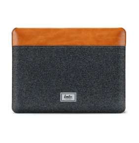 Tomtoc puzdro Felt & PU Leather Case pre Macbook Pro/Air 13" - Gray/Brown