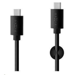 Pevný dátový a nabíjací kábel, USB-C -  USB-C, podpora PD, 60 W, dĺžka 1 m, čierny