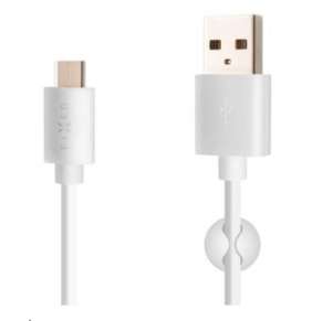 Fixed datový a nabíjecí kabel, USB-A -  USB-C, 20 W, délka 1 m, bílá