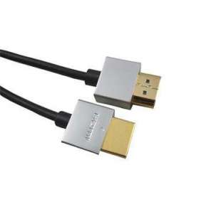 PremiumCord Slim HDMI High Speed + Ethernet kabel, zlacené konektory, 0,5m