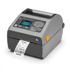 DT Printer ZD620, LCD  Standard EZPL, 203 dpi, US Cord, USB, USB Host, Serial, Ethernet, 802.11, BT, Linerless with cutter and t