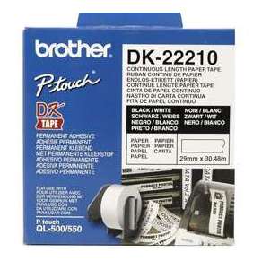 BROTHER DK22210 Continuous Paper Tape (Biela 29mm)