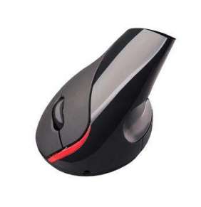C-TECH myš VEM-07, vertikálna, bezdrôtová, 5 tlačítok, čierna, USB nano receiver