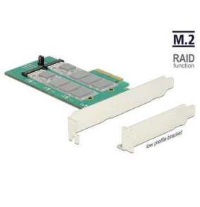 Delock PCI Express Karta   2 x interní M.2 Key B s RAID - format low profile