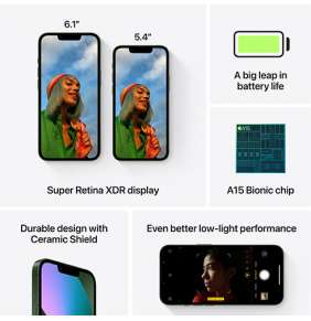 Apple iPhone 13 mini 512GB Green   5,4" OLED/ 5G/ LTE/ IP68/ iOS 15