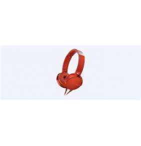 SONY sluchátka náhlavní MDR-XB550AP/ drátová/ 3,5mm jack/ červená