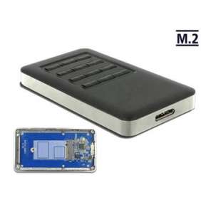Delock Externí pouzdro M.2 Key B 42 mm SSD   USB 3.0 Type Micro-B samice s funkcí šifrování