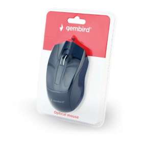 Myš GEMBIRD MUS-3B-01, drôtová, optická, 1000 dpi, USB, čierna