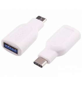 PremiumCord Adaptér USB-C/male - USB3.0 A/female, OTG, bílá
