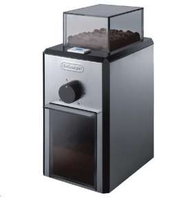 DeLonghi KG89 mlýnek na kávu, 110 W, nastavení hrubosti, kontrolka, ocelové kameny, bezpečnostní systém, černý