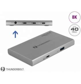 Delock HUB Thunderbolt™ 4, 3 portový, s přídavným portem SuperSpeed USB 10 Gbps Typu-A 8K