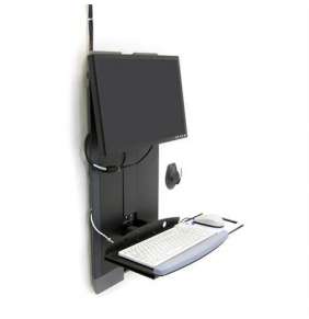 StyleView® Vertical Lift, High Traffic Area (black), systém držáků na zeď, monitor,klávesnice,myš, low profile