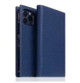 SLG Design puzdro D8 Full Grain Leather pre iPhone 12 Pro Max - Navy Blue