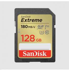 Karta SanDisk SDXC 128 GB Extreme (180 MB/s triedy 10, UHS-I U3 V30)